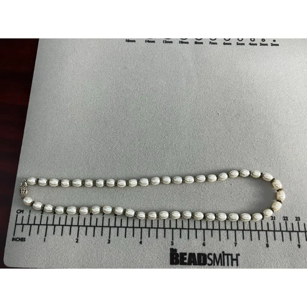 VTG Baroque Luminous Pearl Beaded Necklace Coquette Old Money